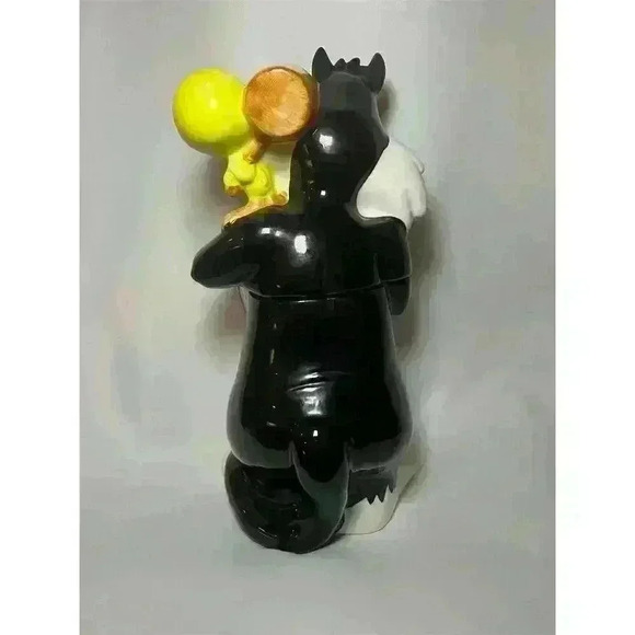 Vintage Looney Tunes Sylvester & Tweety Ceramic Cookie Jar 1993 Edition - Picture 10 of 14
